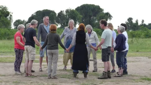 Biodanzagroep op reis met Brenda